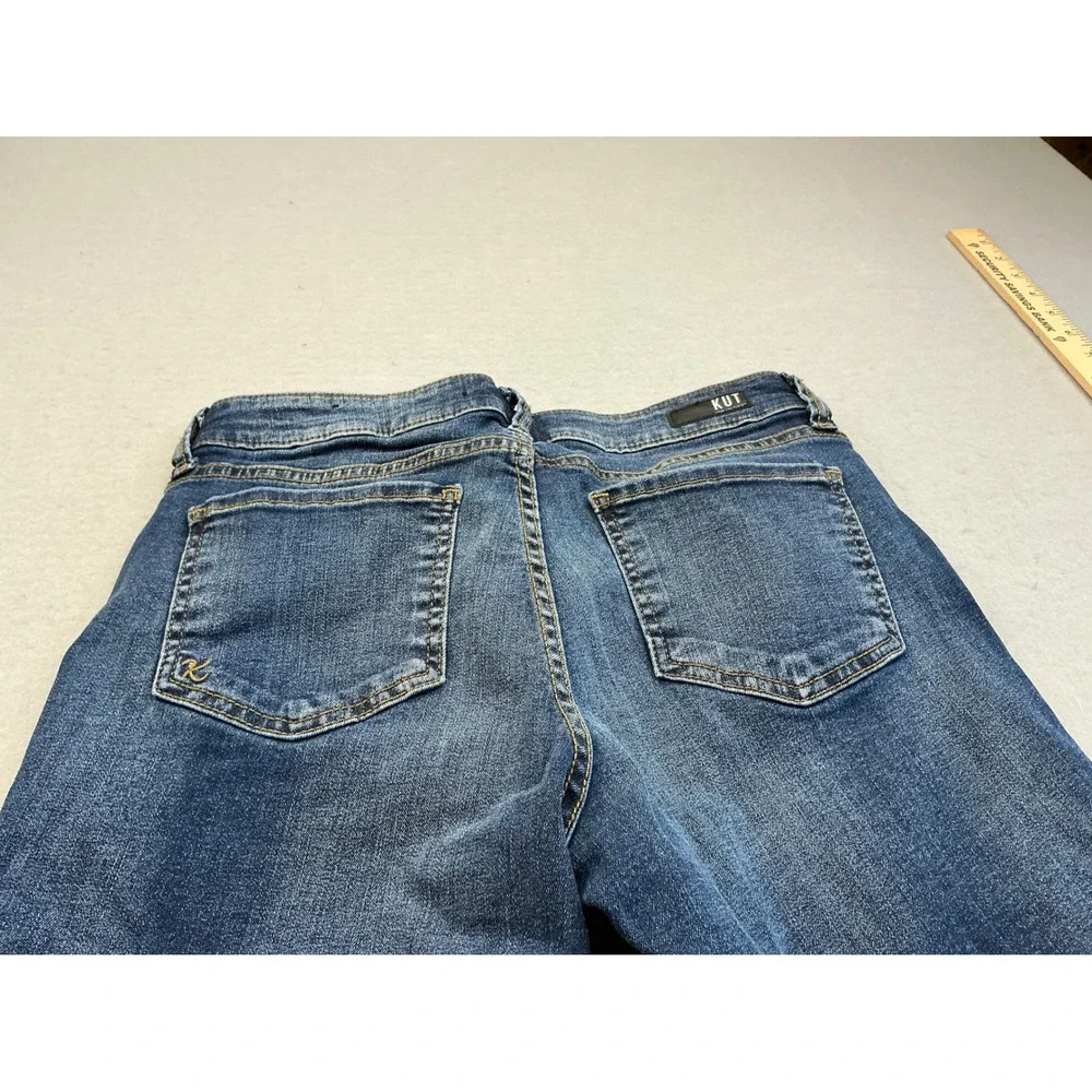 Kut from the Kloth Toothpick Skinny Jeans Medium Wash Stretch Size 8 Denim